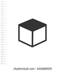 cube vector icon , Lorem ipsum flat design