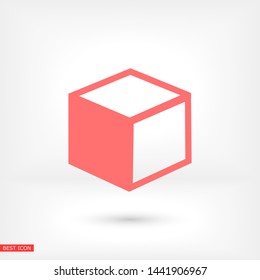 cube vector icon , Lorem ipsum flat design
