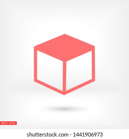 cube vector icon , Lorem ipsum flat design