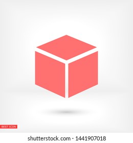 cube vector icon , Lorem ipsum flat design