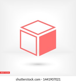 cube vector icon , Lorem ipsum flat design