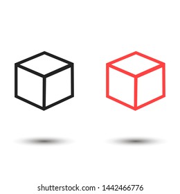 cube vector icon , Lorem ipsum flat design