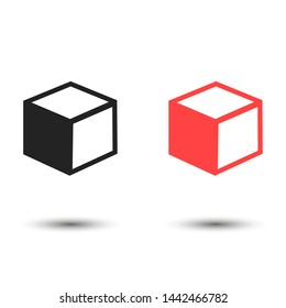 cube vector icon , Lorem ipsum flat design