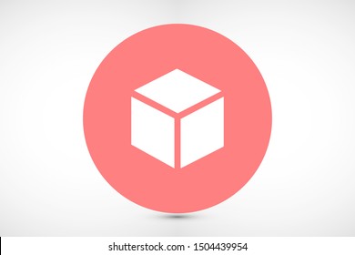 Cube vector icon. cube for math icon. Cube for building icon. Cube square icon. 10 EPS and Lorem Ipsum. flat design.