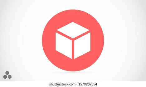 Cube vector icon. cube for math icon. Cube for building icon. Cube square icon. 10 EPS and Lorem Ipsum. flat design.