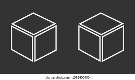Cube vector icon. cube for math icon. Cube for building icon. Cube square icon. 10 EPS and Lorem Ipsum. flat design.