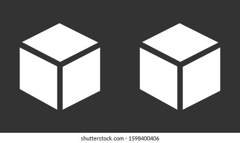 Cube vector icon. cube for math icon. Cube for building icon. Cube square icon. 10 EPS and Lorem Ipsum. flat design.