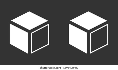 Cube vector icon. cube for math icon. Cube for building icon. Cube square icon. 10 EPS and Lorem Ipsum. flat design.