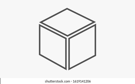 Cube vector icon. cube for math icon. Cube for building icon. Cube square icon. 10 EPS and Lorem Ipsum. flat design.