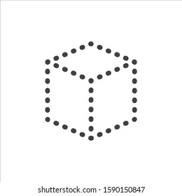 Cube vector icon. Cube symbol pictogram. Sugar icon. Sugar flat sign design