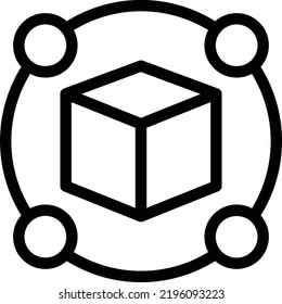 cube Vector illustration on a transparent background. Premium quality symmbols. Thin line vector icons for concept and graphic design. 
