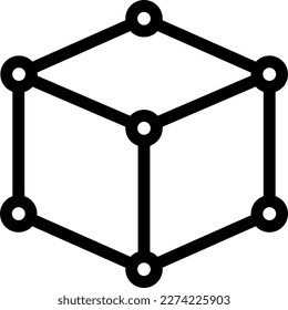 ilustración de vector de cubo en un fondo transparente. Símbolos de calidad premium. Iconos de línea para el diseño de conceptos y gráficos.