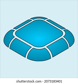 Cube Vector illustration; Realistic Beveled cube; Vector illustration; Company logo; Website icon design; Filleted Cube