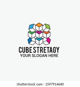 Cube Vector Logo Design Template