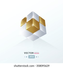 Cube Worm View   gold style