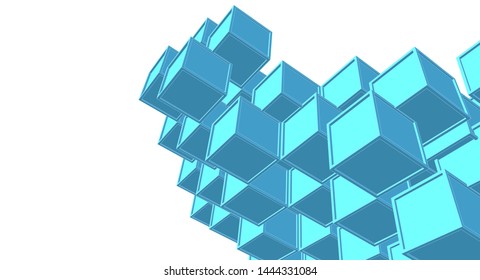 
cubes abstract architecture 3d illustration