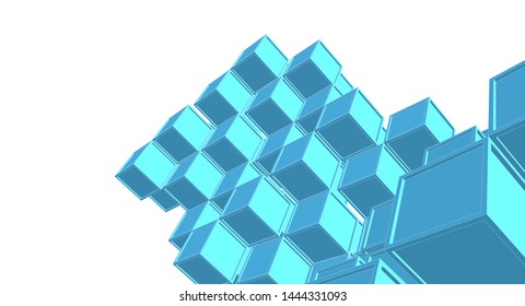 
cubes abstract architecture 3d illustration
