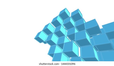 
cubes abstract architecture 3d illustration
