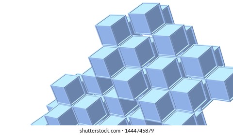 cubes abstract architecture 3d illustration