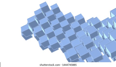 cubes abstract architecture 3d illustration