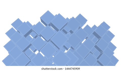 cubes abstract architecture 3d illustration