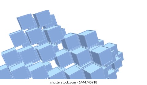 cubes abstract architecture 3d illustration