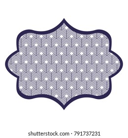 Cubes Abstract frame emblem