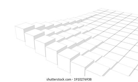 cubes abstract geometry 3d rendering