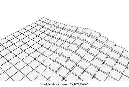 cubes abstract geometry 3d rendering