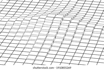 cubes abstract geometry 3d rendering