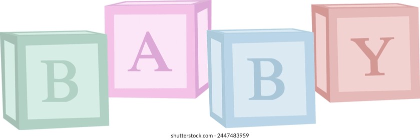 Cubes for Baby Shower Party horizontal