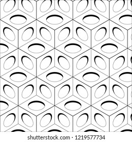 Cubes background seamless pattern. Cubes with holes. Vector illustration for your design.