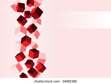 Cubes background vector