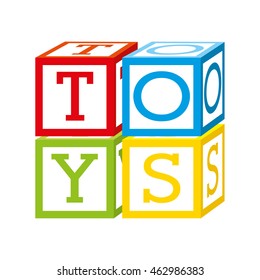 cubes blocks alphabet icon vector illustration design