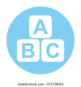 cubes blocks alphabet icon vector illustration design