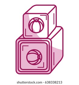 cubes blocks toy icon