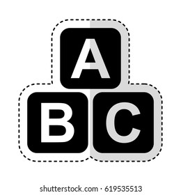 cubes blocks toy isolated icon