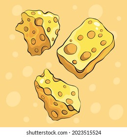 Cubes of butter from illustration program
