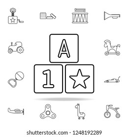 cubes for children line icon. toys icons universal set for web and mobile
