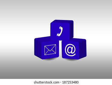 Cubes with communication symbols