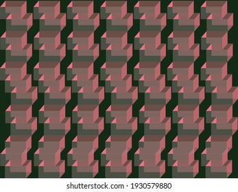 cubes cube pink red green repeating  illustration repetitive, regular routine background wallpaper shape symmetry seamless decor fabric geometric design abstract decoration screen frame textile motif