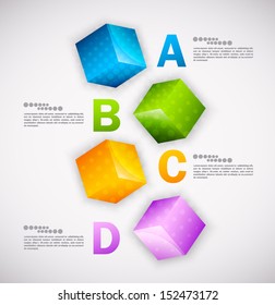 Cubes design. Infographic