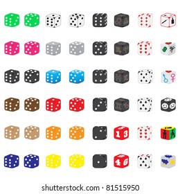 It is a lot of cubes with different drawings on the parties