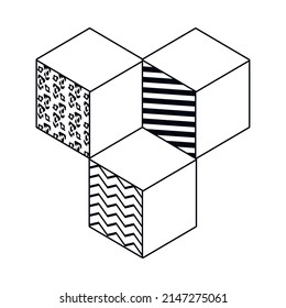 Würfel Strichsymbol
