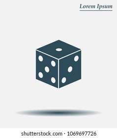 Cubes for the game vector icon.