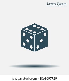 Cubes for the game vector icon.
