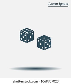 Cubes for the game vector icon.