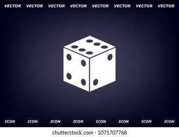 Cubes for the game vector icon.