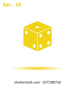 Cubes for the game vector icon.