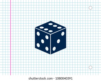 Cubes for the game vector icon.